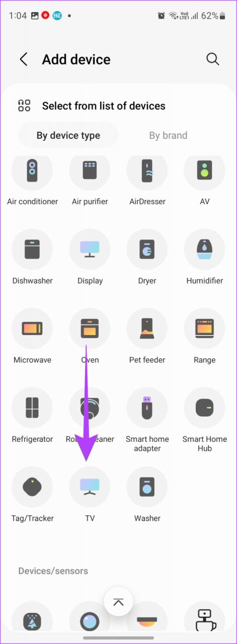 Samsung SmartThings Devcie 添加电视