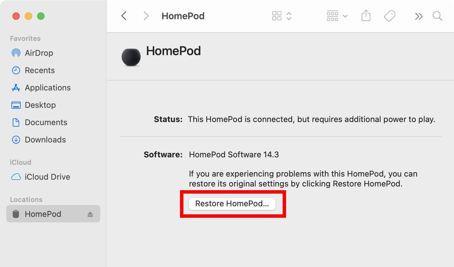 如何使用重置您的 HomePod Mini Mac