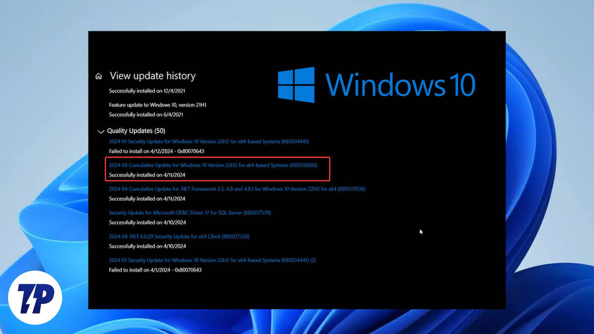 KB5036892 Windows 10 更新未安装？这是该怎么做