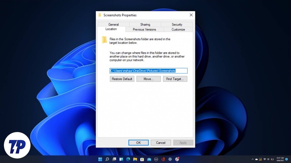 如何更改 Windows 11 上的默认屏幕截图位置