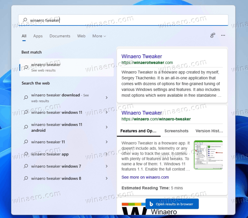 如何在 Windows 11 中禁用搜索中的 Web 链接