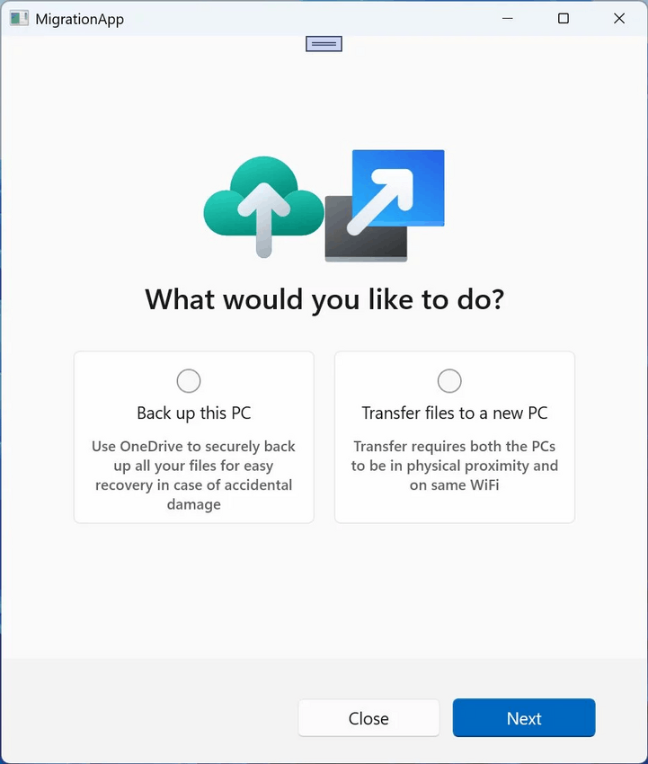 Windows 11正在获得新PC的全新数据传输工具