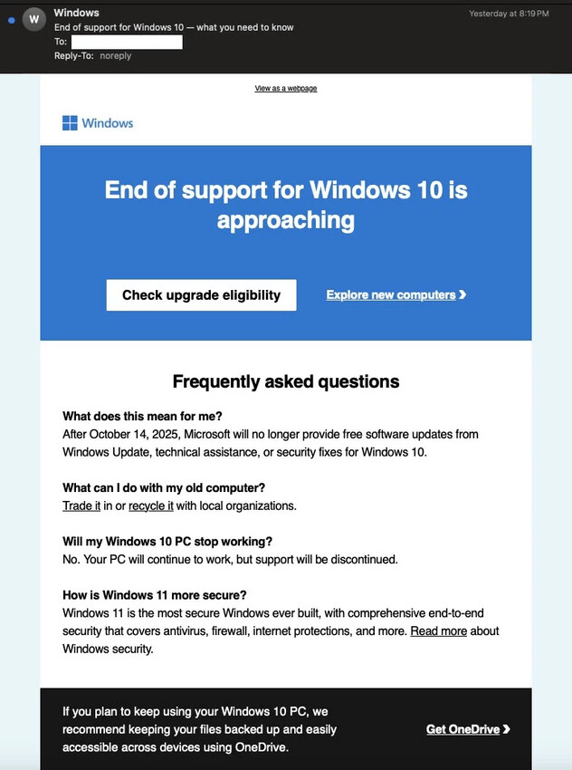 微软希望您抛弃Windows 10 PC