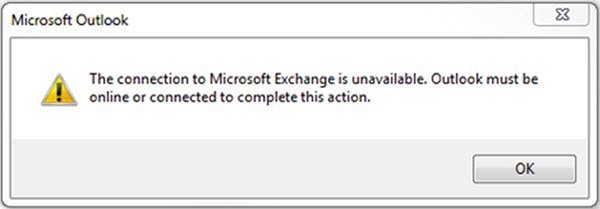 修复与 Microsoft Exchange 的连接不可用的 Outlook 错误
