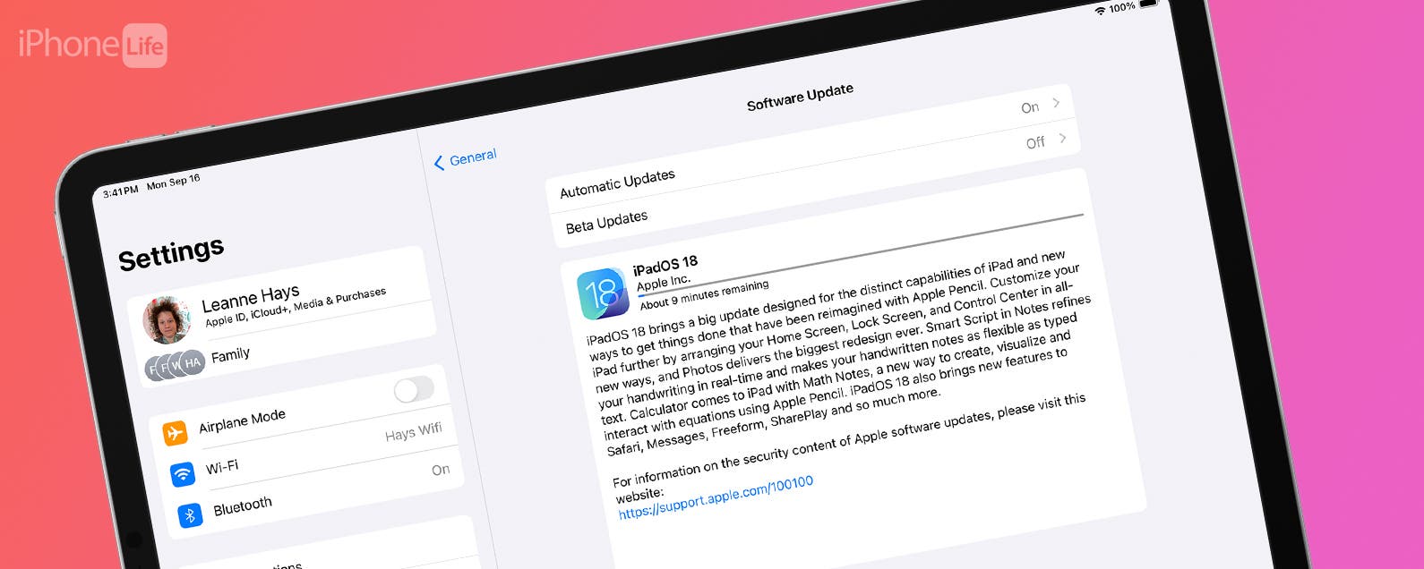 如何将 iPad 更新至 iPadOS 18