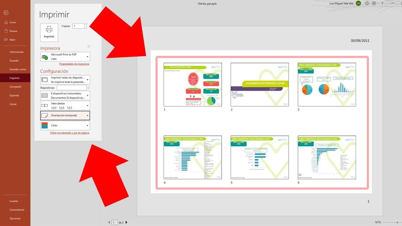 如何打印横线 PowerPoint 演示文稿以做笔记？