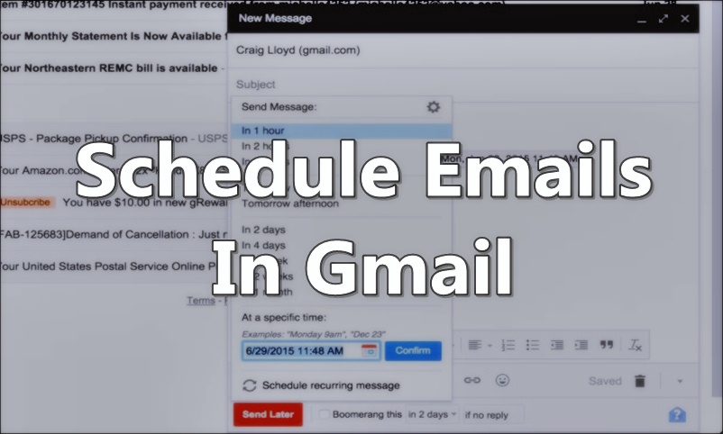 如何在Gmail中安排电子邮件以稍后发送