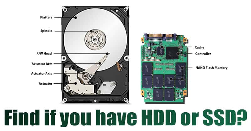 如何查找Windows上的硬盘驱动器是HDD还是SSD