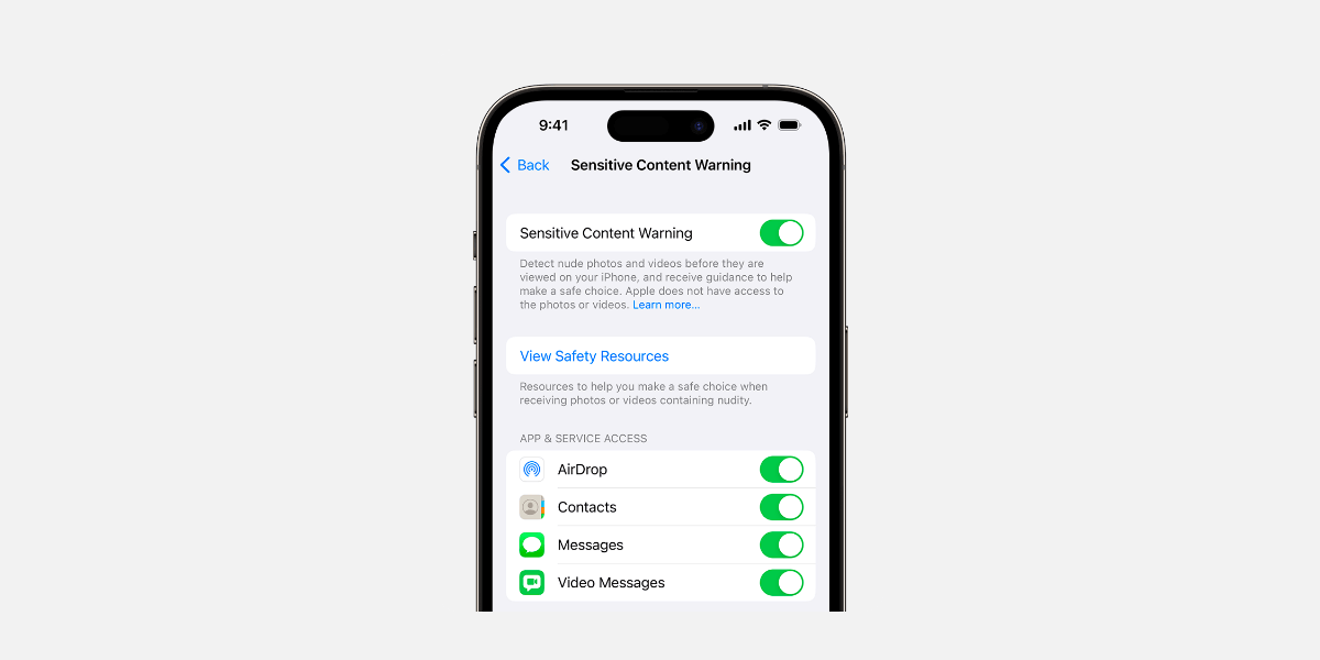 如何在 iPhone 上啟用敏感內容警告