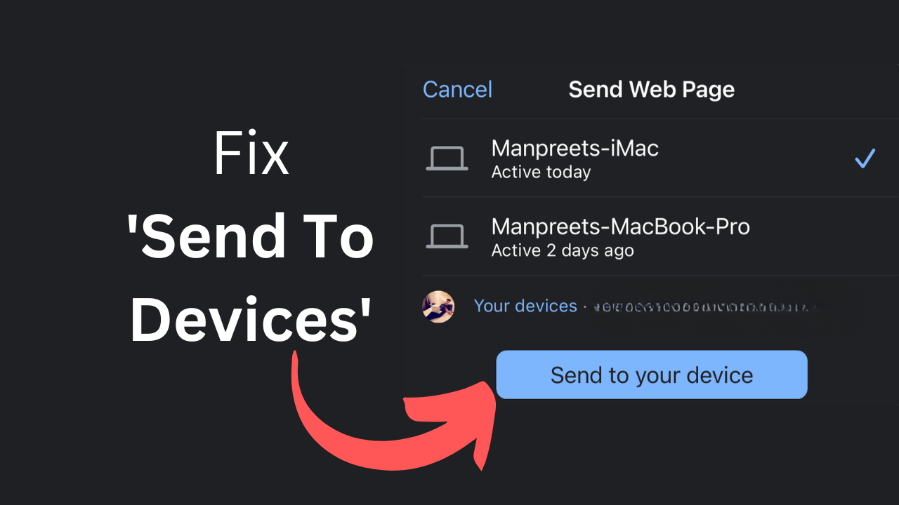 如何修復“發送到設備”不起作用的Google Chrome