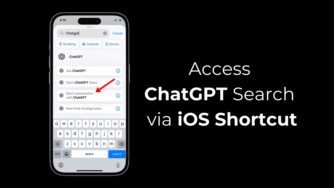 如何通过 iOS 快捷方式访问 ChatGPT 搜索