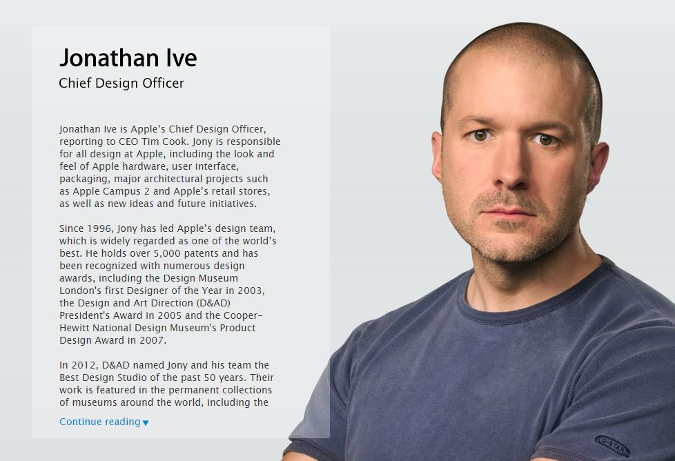 乔尼·艾夫(Jony Ive)正式成为苹果的“首席设计官”