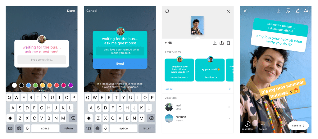 Instagram引入了“問題貼紙”，以獲取更多互動故事