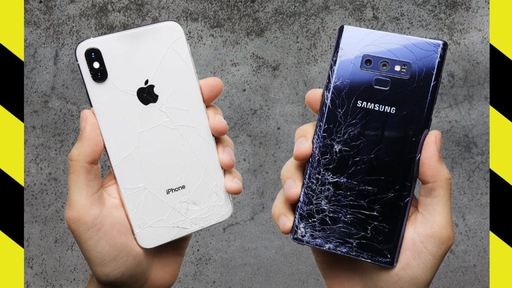 iPhone XS Max vs Galaxy Note 9 Drop Test Showdown:哪个旗舰更容易中断?