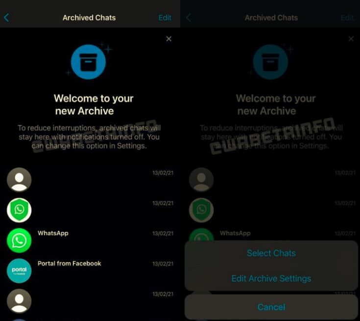 Future WhatsApp更新iPhone最終可能會使存檔功能有用
