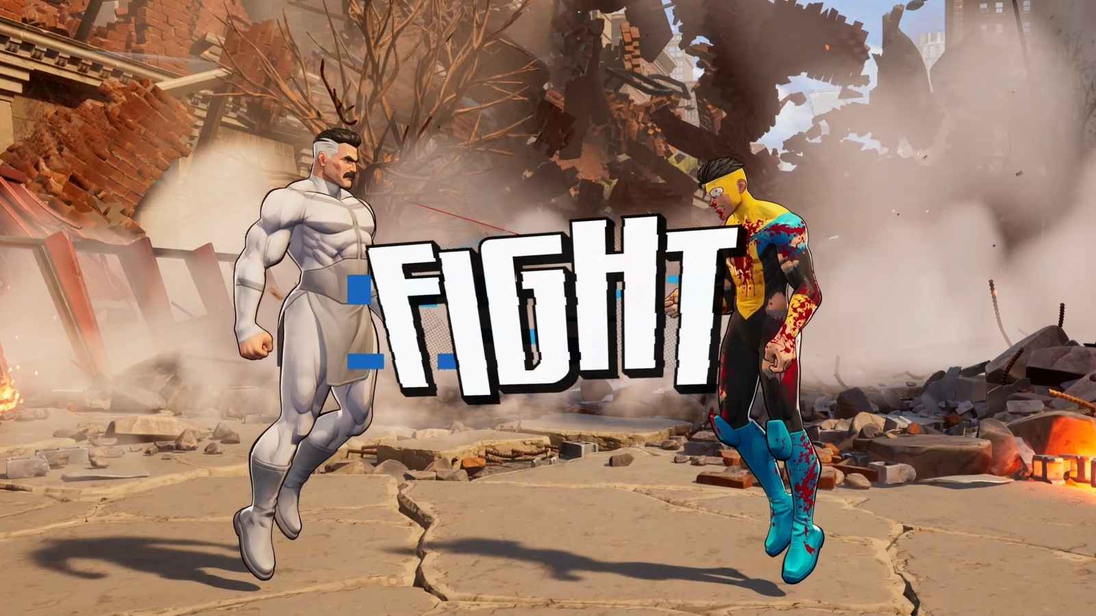 無敵正在與致命風格的死亡人物進行格鬥遊戲