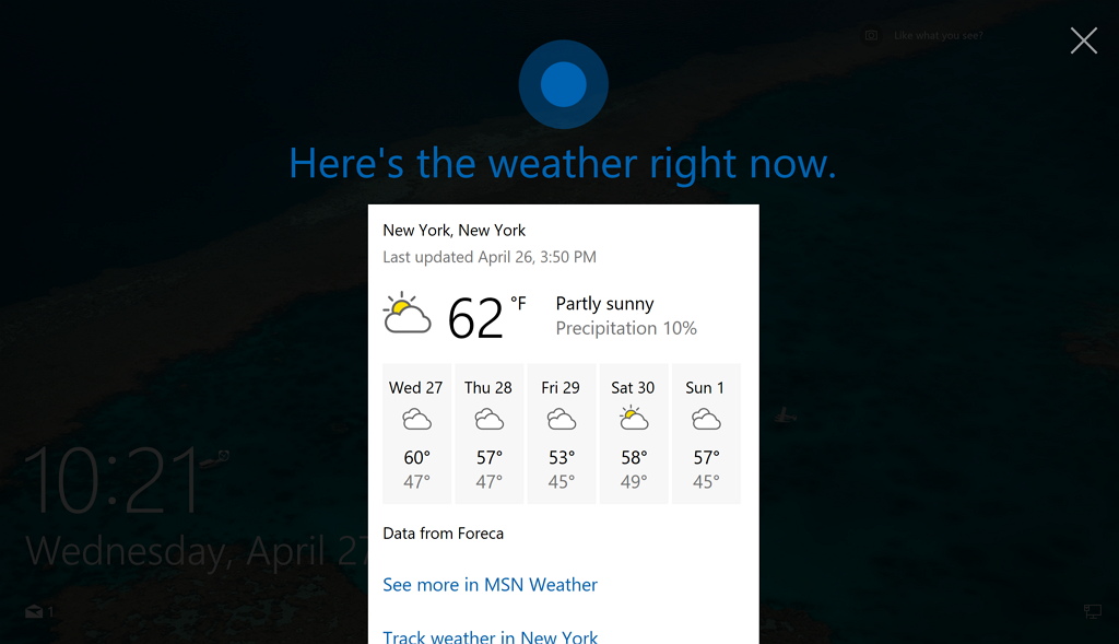 如何在 Windows 10 上的锁定屏幕上方启用 Cortana