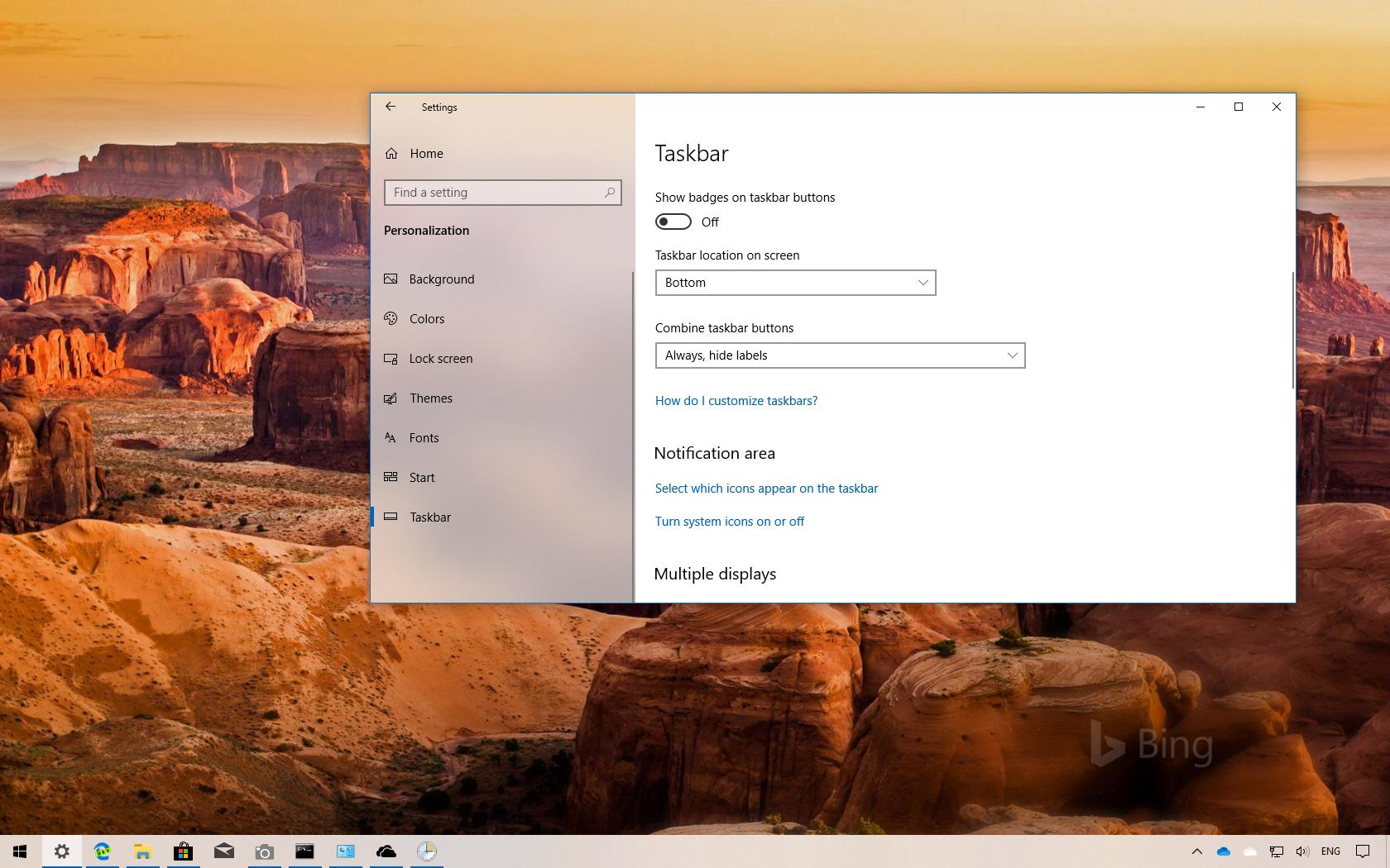 如何在 Windows 10 上禁用任务栏中的徽章通知