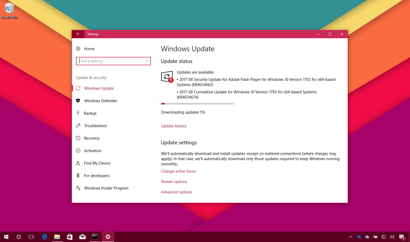 Windows 10 更新 KB4034674（內部版本 15063.540）發布