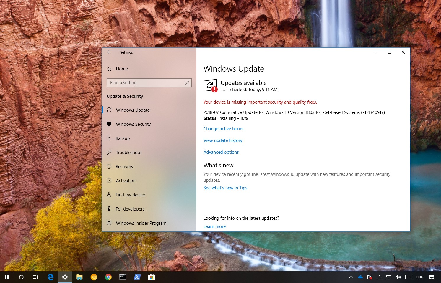 Windows 10 更新 KB4340917（內部版本 17134.191）發布