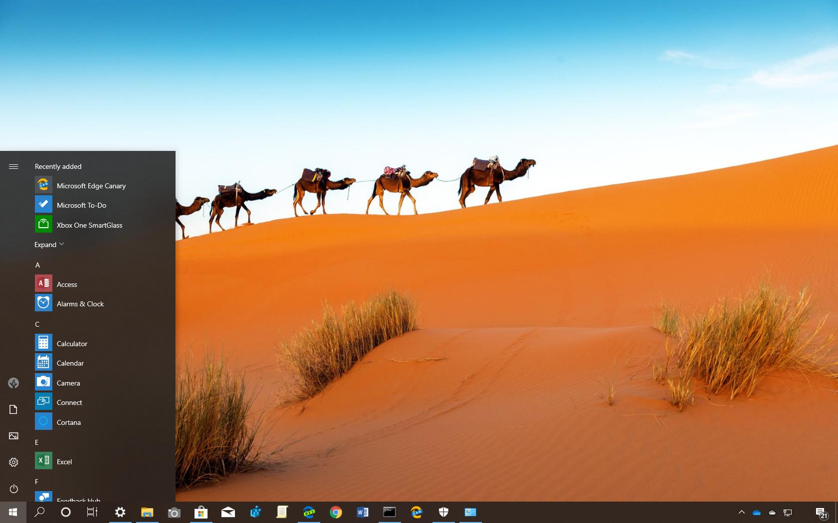 Windows 10 的「In The Desert」主題(下載)