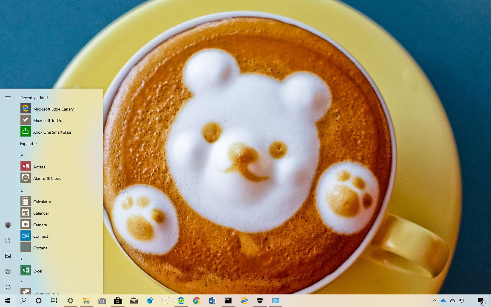 适用于 Windows 10 的咖啡艺术主题（下载）