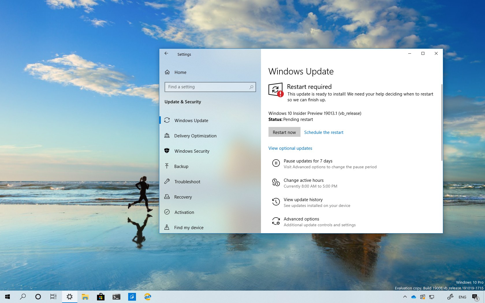 Windows 10 build 19013 (20H1) 发布并进行了更改