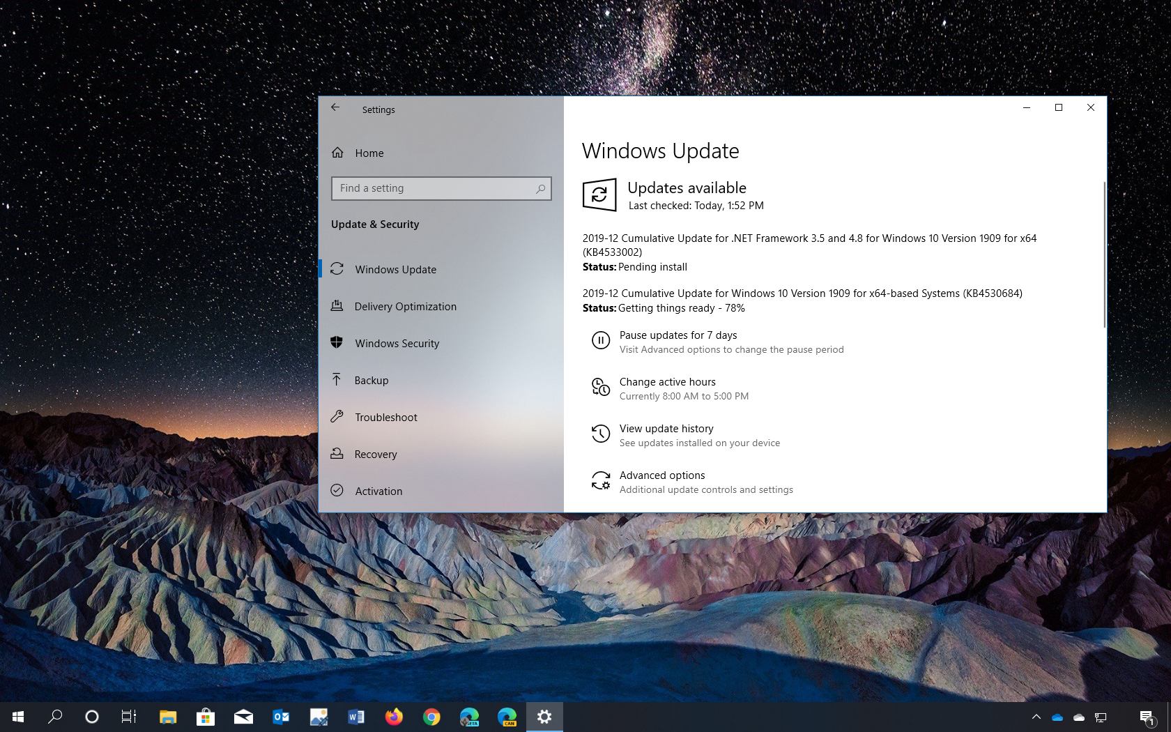 Windows 10 Update KB4530684版本1909和1903版本