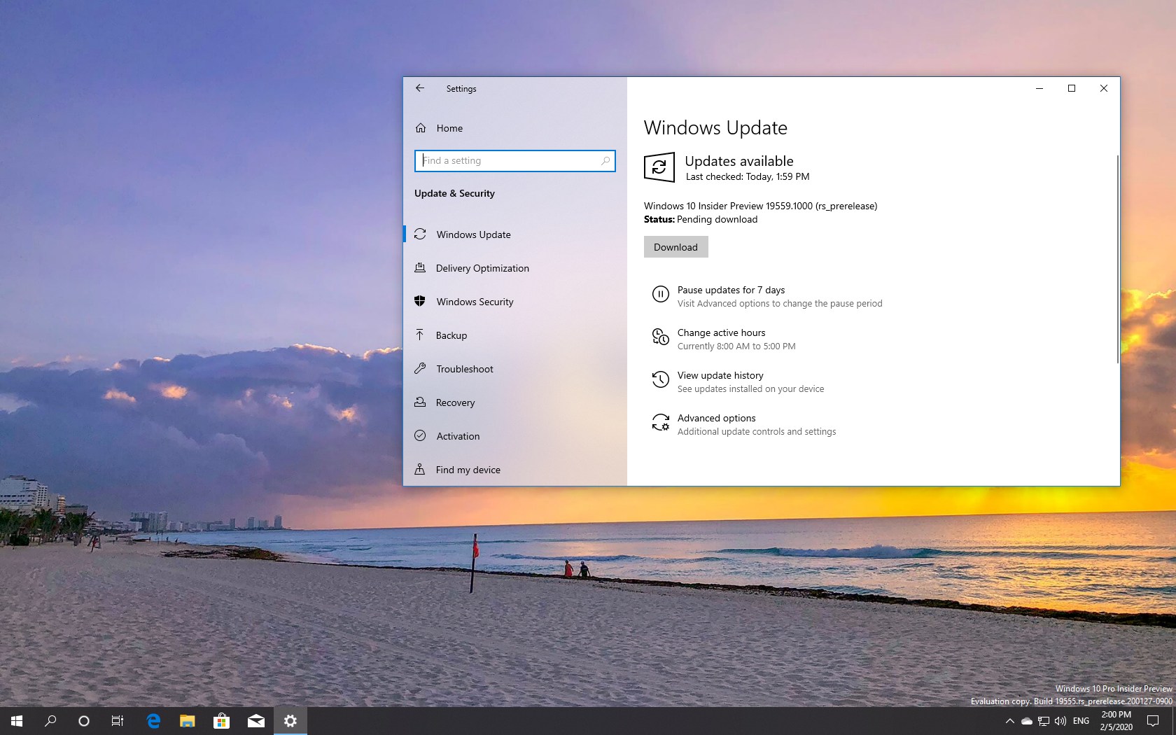 Windows 10 build 19564 发布，快速环发生变化