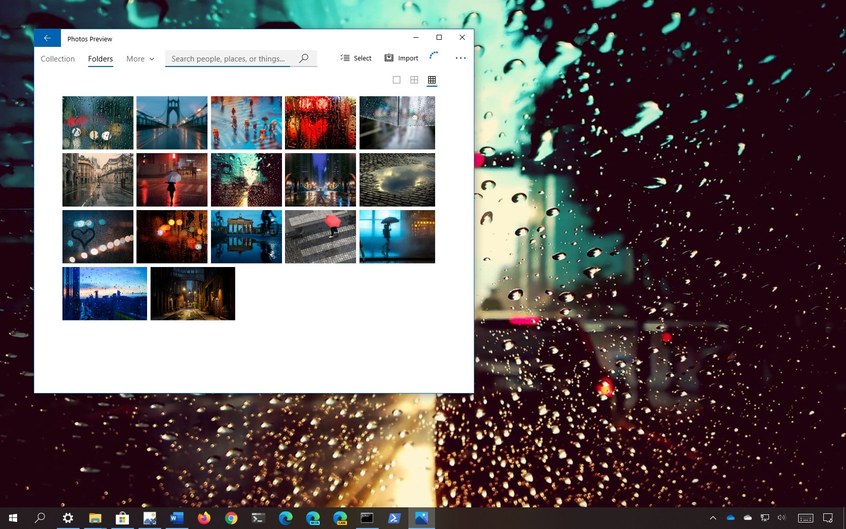 适用于 Windows 10 的 Rain in the City 主题(下载)