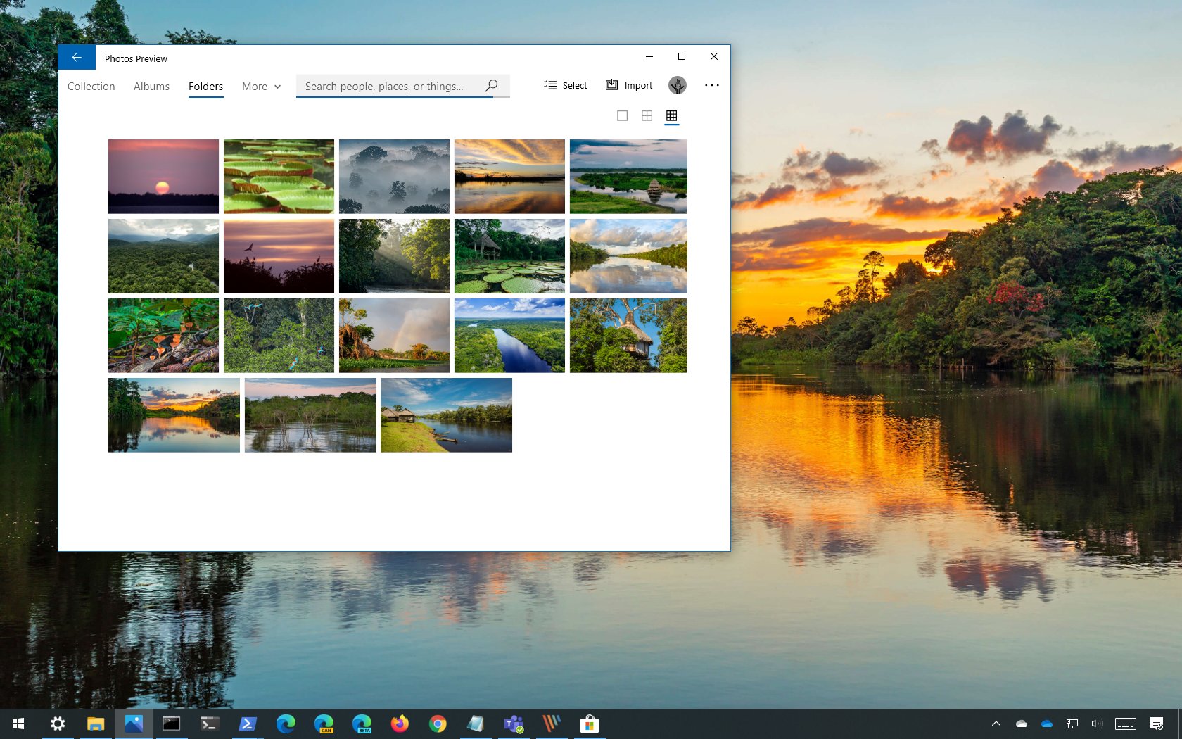 适用于 Windows 10 的 Amazon Landscapes 主题（下载）