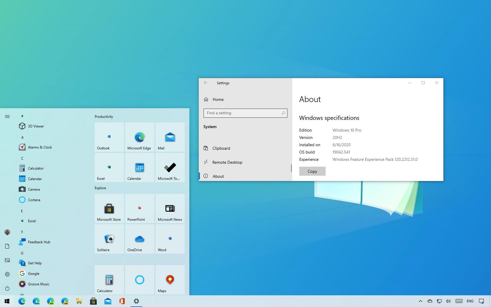 Windows 10 20H2，2020 年 10 月更新，发布日期