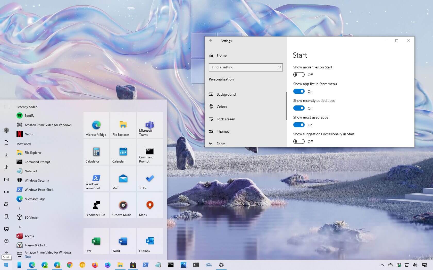 如何在 Windows 10 上的「開始」功能表中隱藏最近新增的應用程式列表