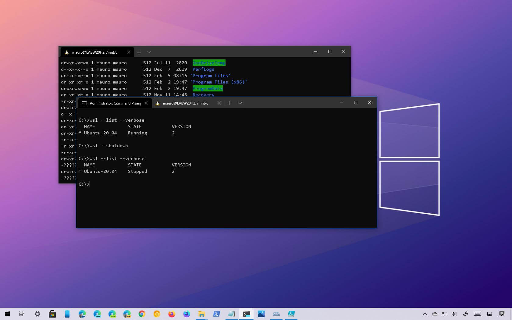 如何在 WSL 上关闭 Linux 发行版