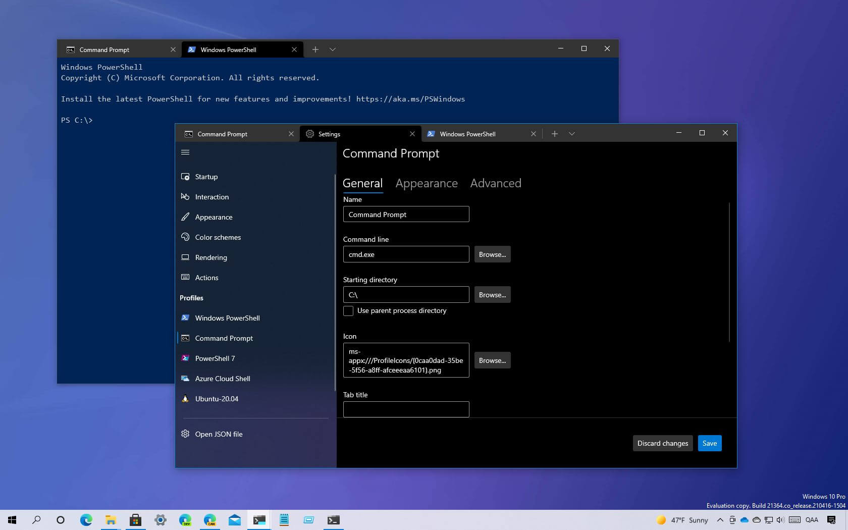1.8 版本附带的 Windows Terminal 新功能
