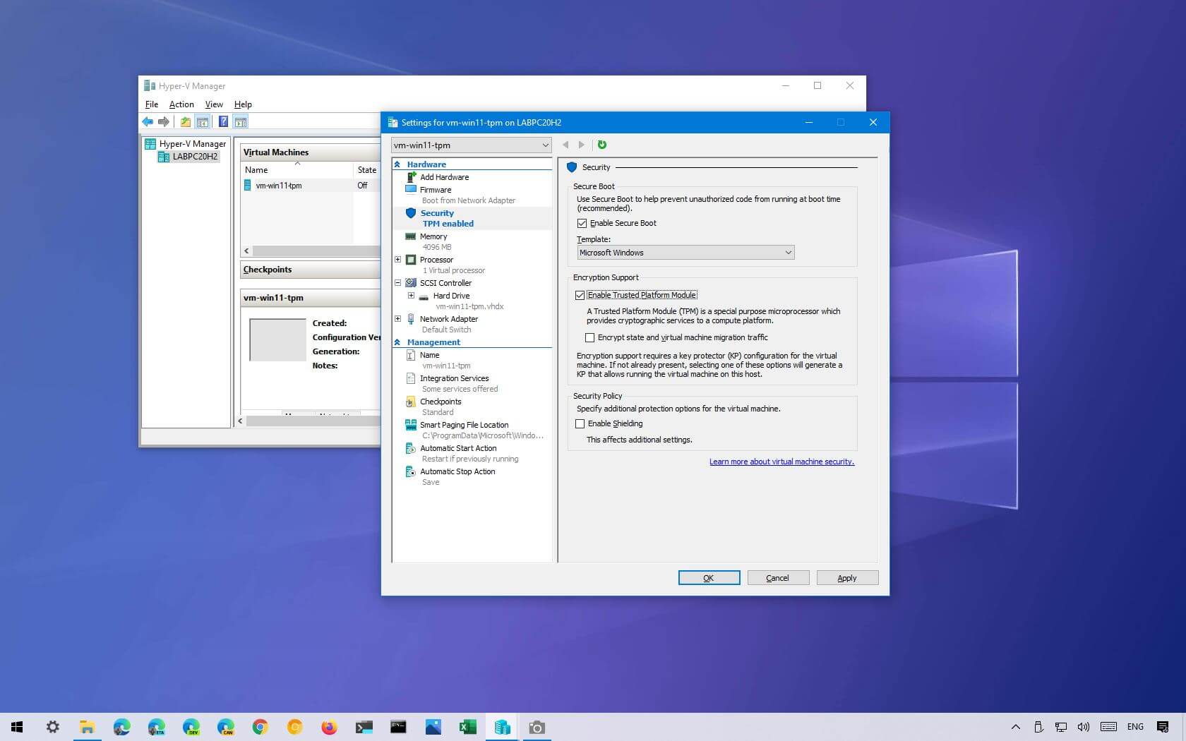如何在 Hyper-V 上启用 TPM 和安全启动以在虚拟机上安装 Windows 11