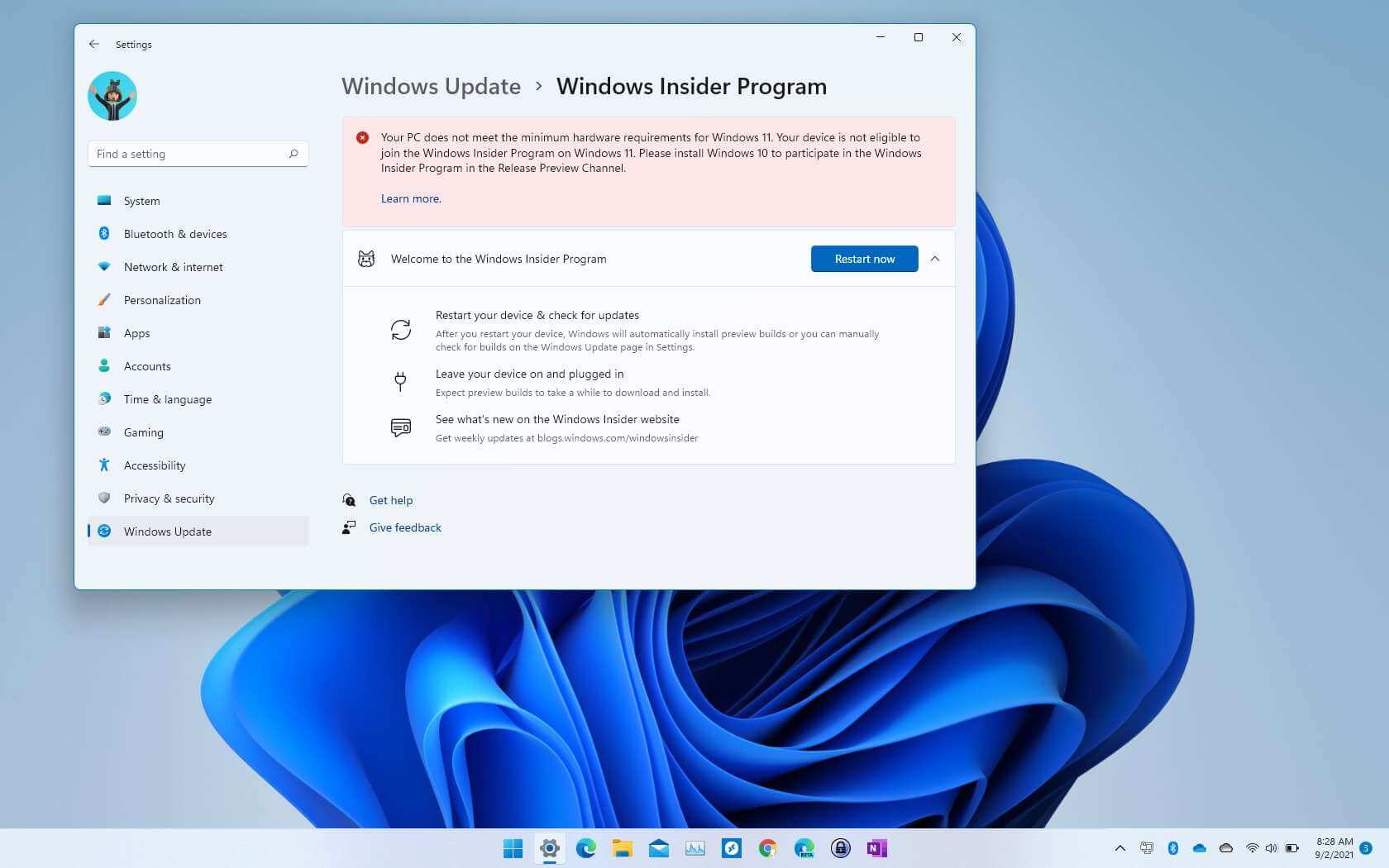 微軟將不受支援的 PC 從 Windows 11 Insider 計畫中剔除