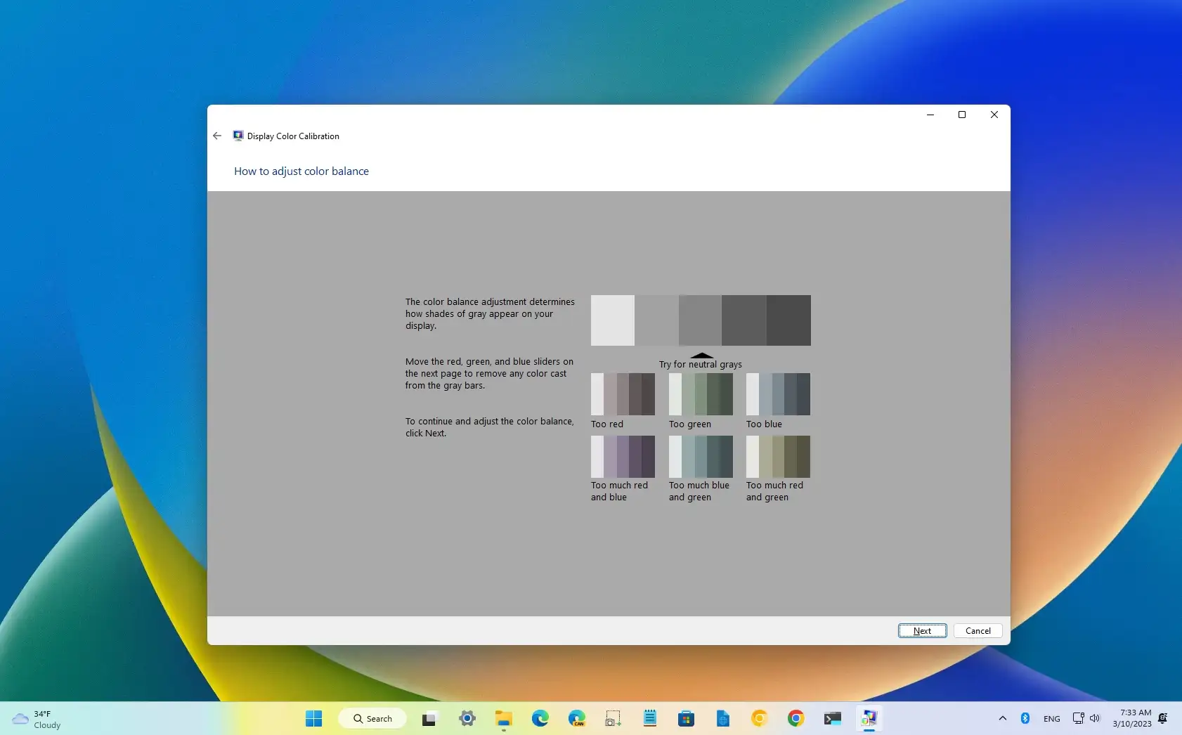 如何校准显示器在Windows 11上修复暖色11