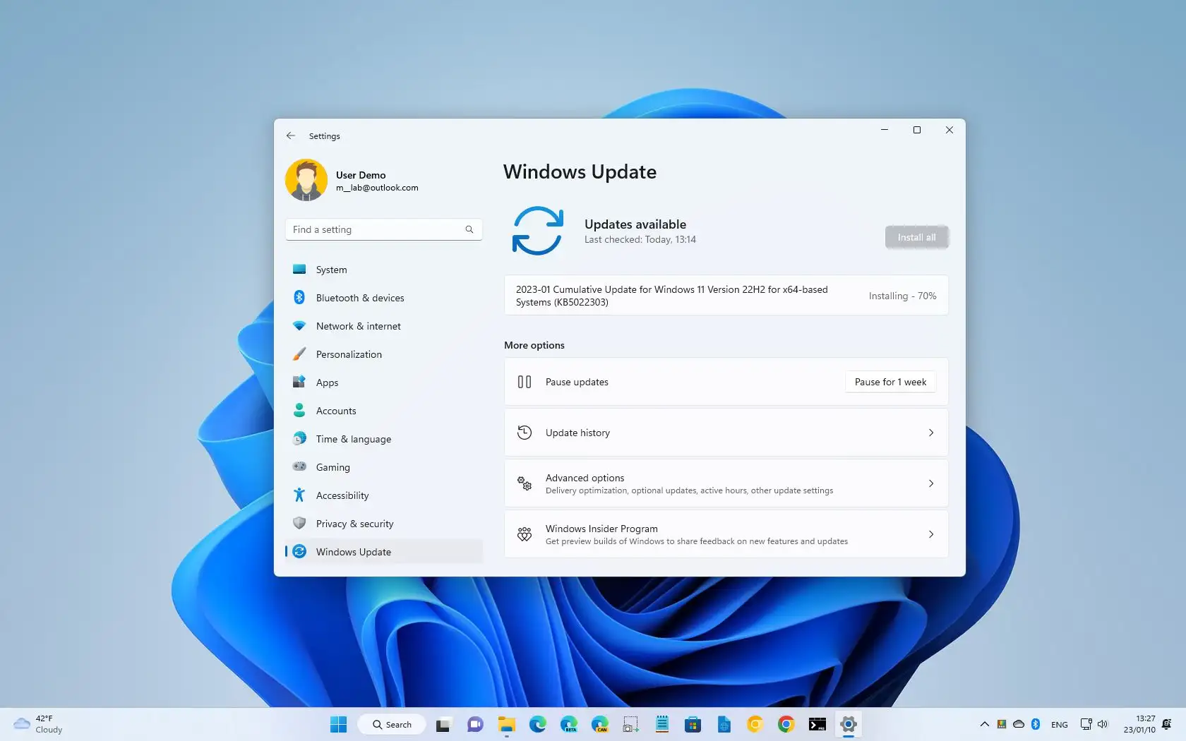 Windows 11 内部版本 22621.1105 (KB5022303) 发布版本 22H2