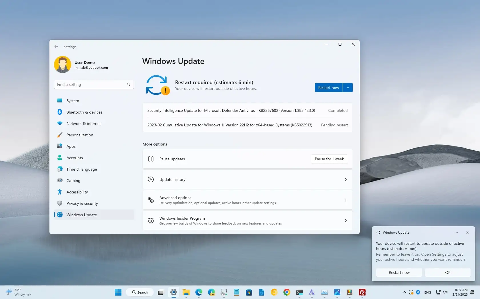 Windows 11 内部版本 22621.1344 (KB5022913) 在版本 22H2 上作为预览版发布 - 数字指南