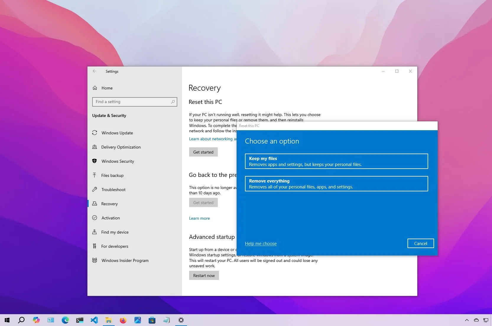 如何重置 Windows 10 保留文件 - 数字指南