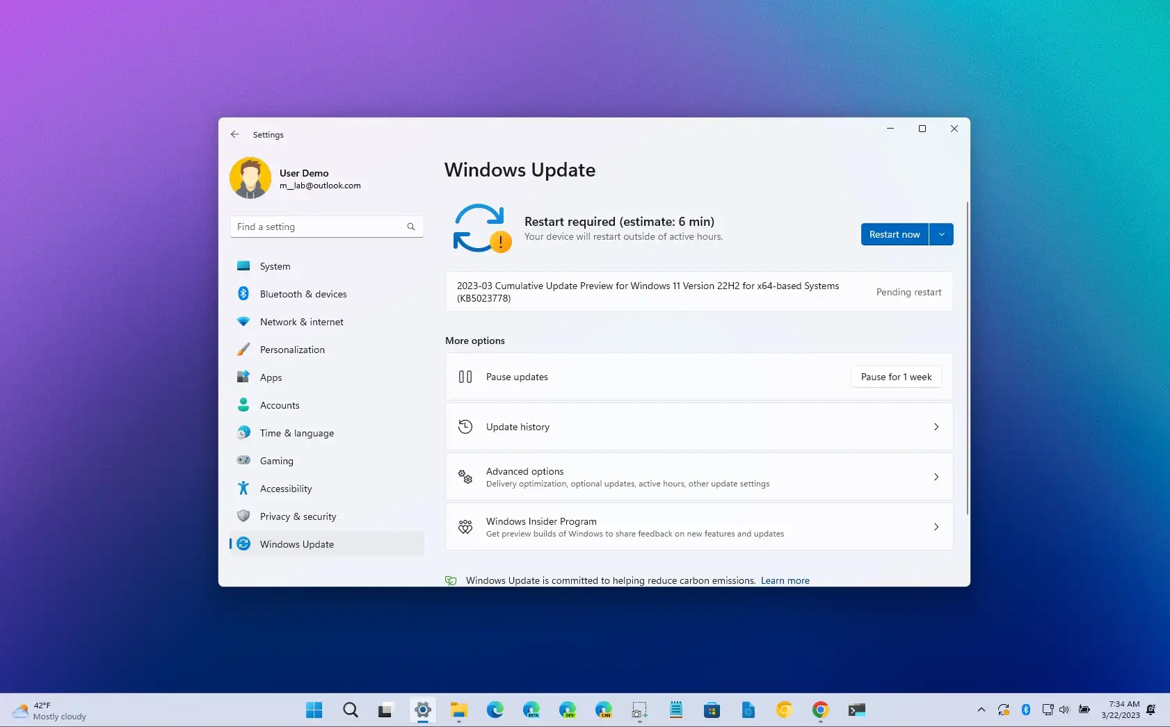 Windows 11 build 22621.1485 (KB5023778) 在版本 22H2 上作为预览版 - 数字指南