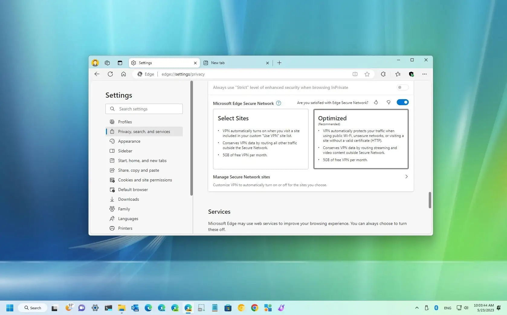 如何在 Microsoft Edge 上启用免费 VPN