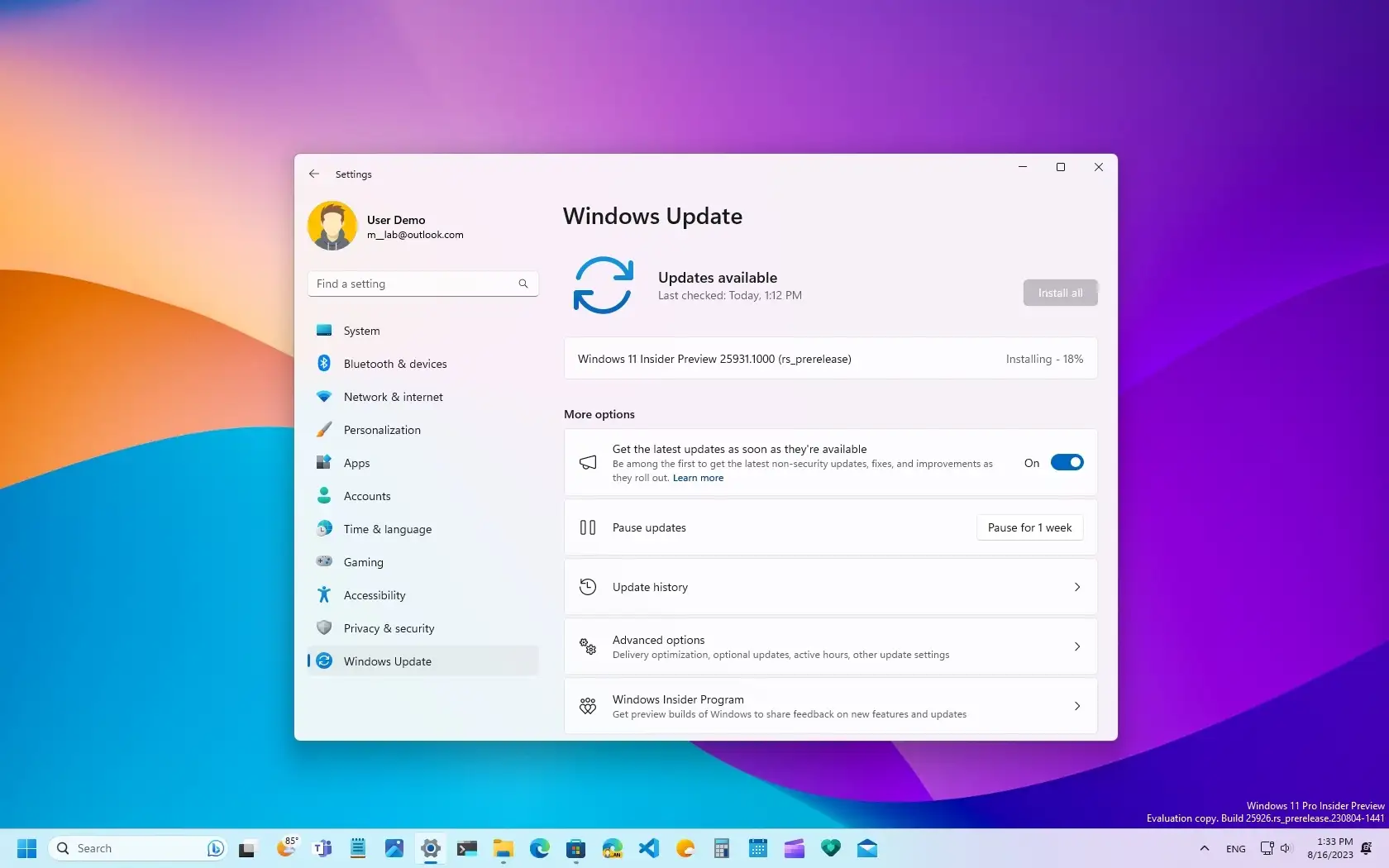 Windows 11在金丝雀频道中构建25931淘汰