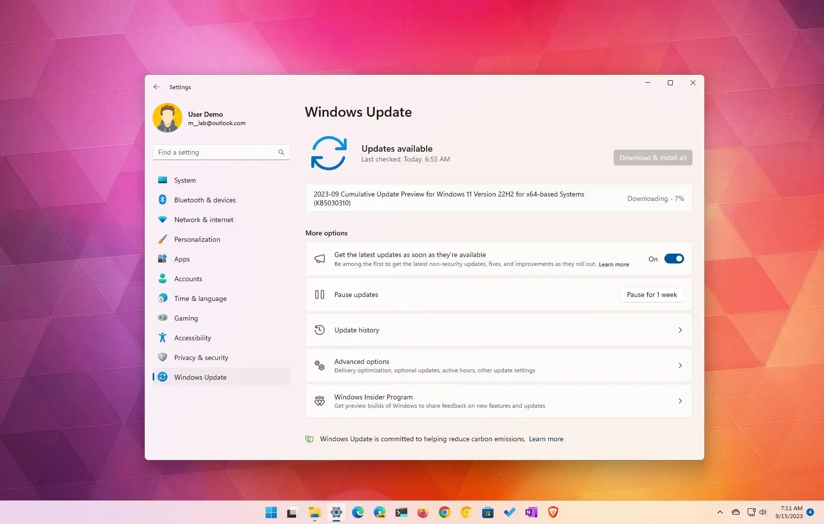 Windows 11 内部版本 22621.2359 (KB5030310) 在版本 22H2 上作为预览版发布