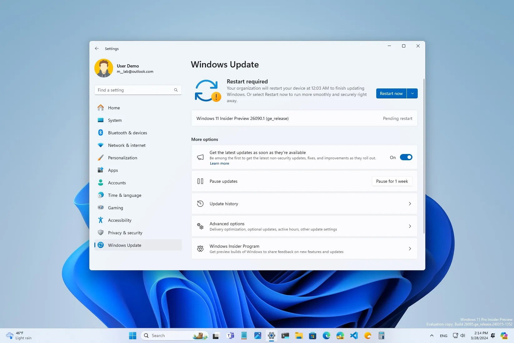 Windows 11 重新设计了 Widgets 仪表板（内部版本 26090）