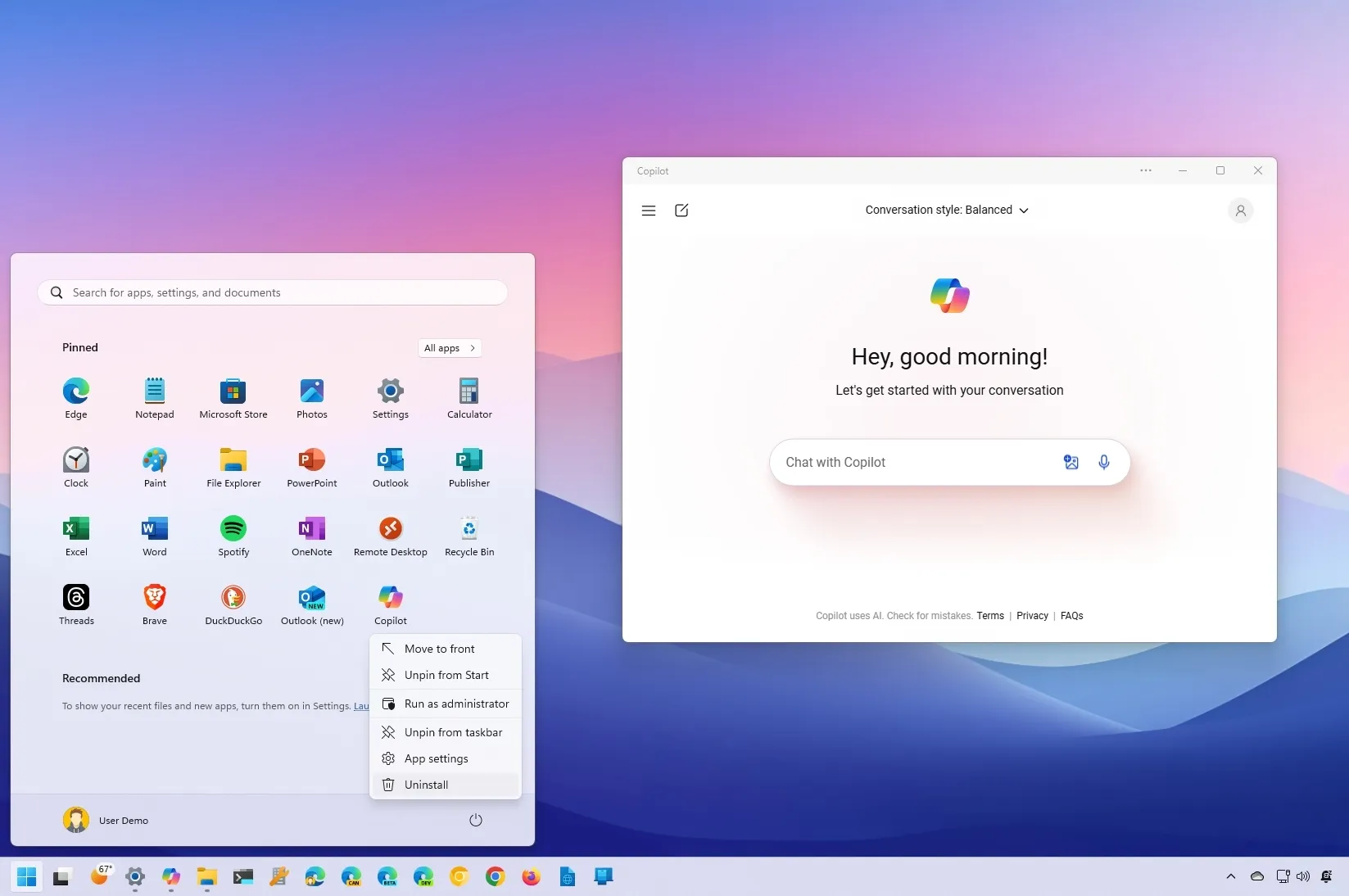 Windows 11 24H2 通过新的类似 ChatGPT 的应用程序和建议来改造 Copilot