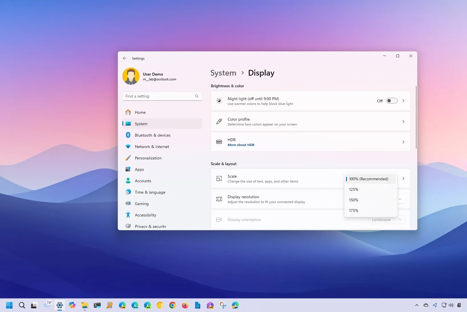 如何在 Windows 11 上设置自定义 DPI 缩放大小