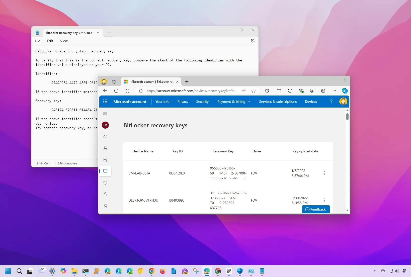 如何在 Windows 上尋找 BitLocker 復原金鑰