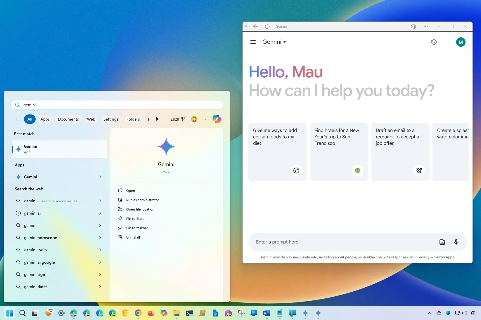 如何在 Windows 11、10 上将 Google Gemini 安装为应用程序 - 数字指南